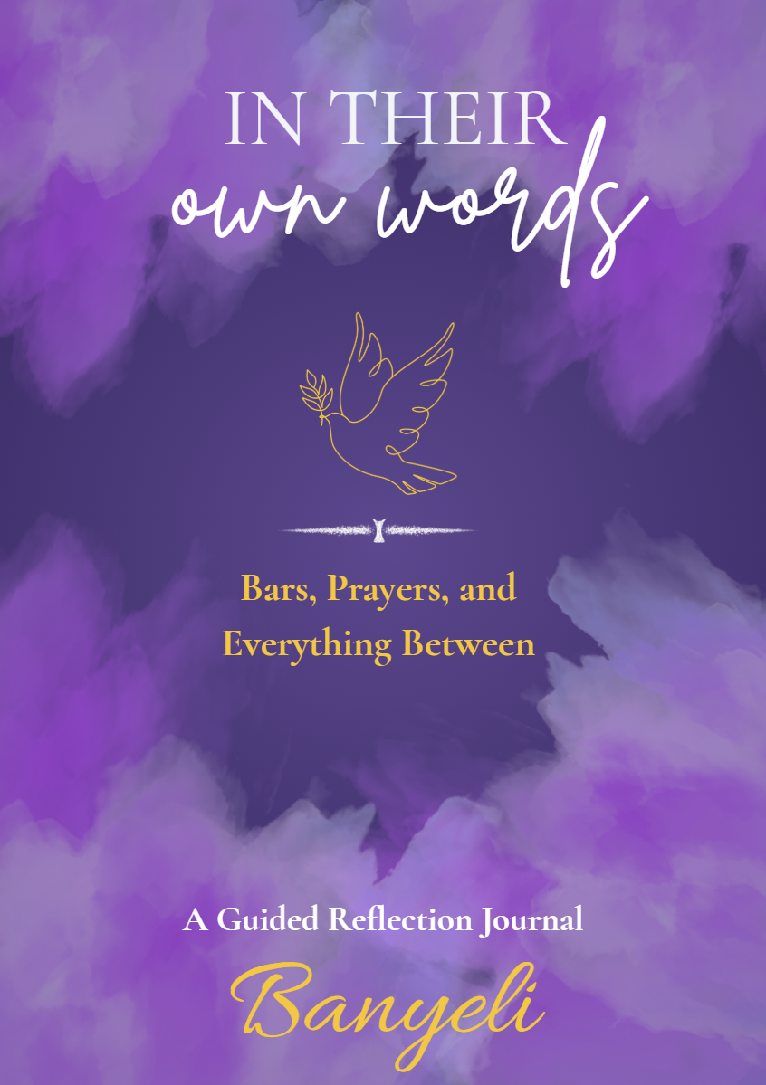 Cover of In Their Own Words: Bars, Prayers, and Everything Between, a guided reflection journal